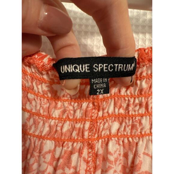 Unique Spectrum Women’s Boho Floral Fairy Asymmetric 3/4 Sleeve Blouse Size 2X - Picture 5 of 11